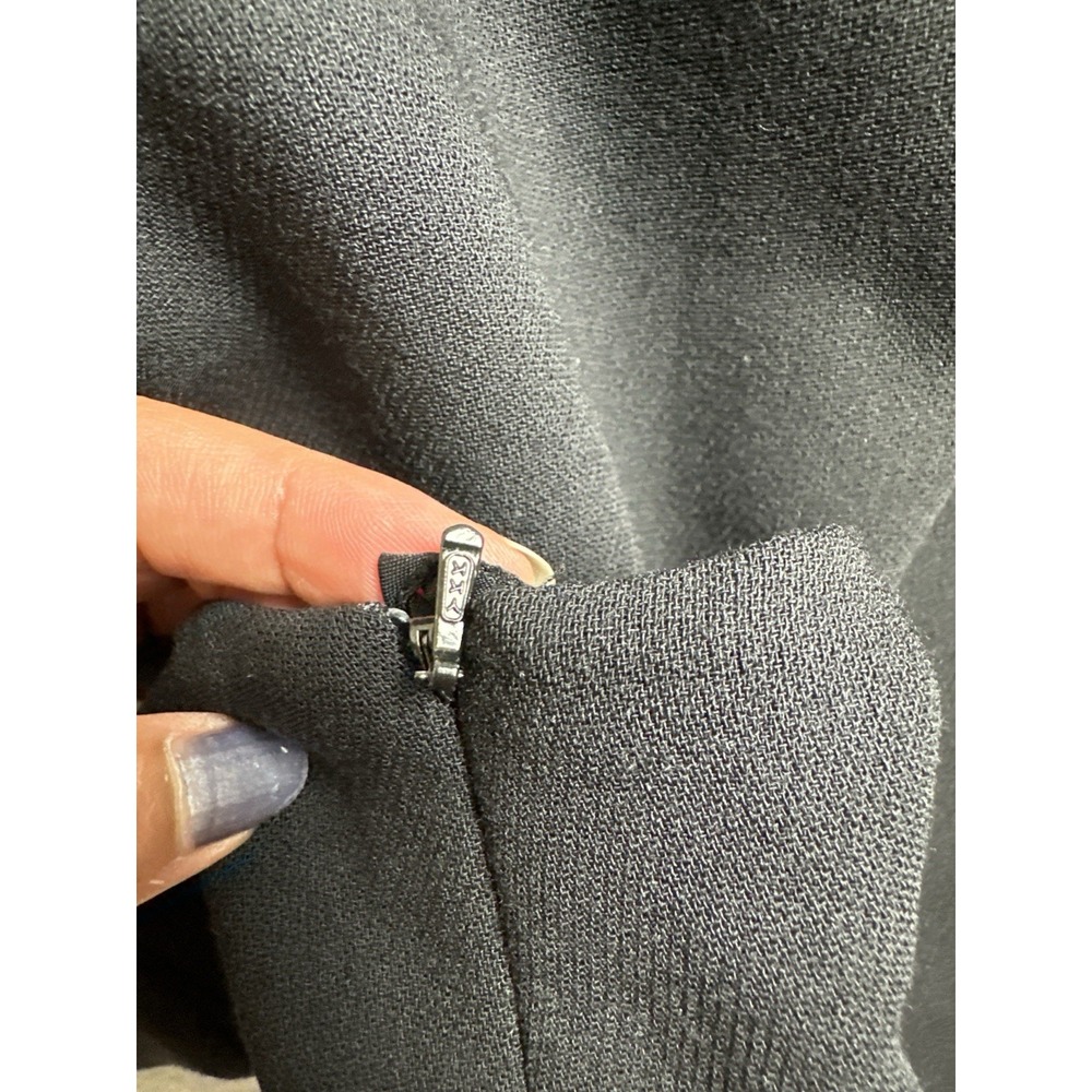 VTG 90s Carlisle 100% Wool Pants Women's 6 Black‎ Lined Side Zip Career Preppy - Picture 13 of 14